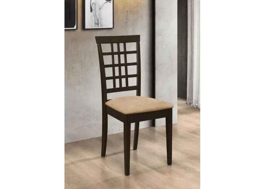 Kelso Lattice Back Dining Chairs Cappuccino (Set of 2)