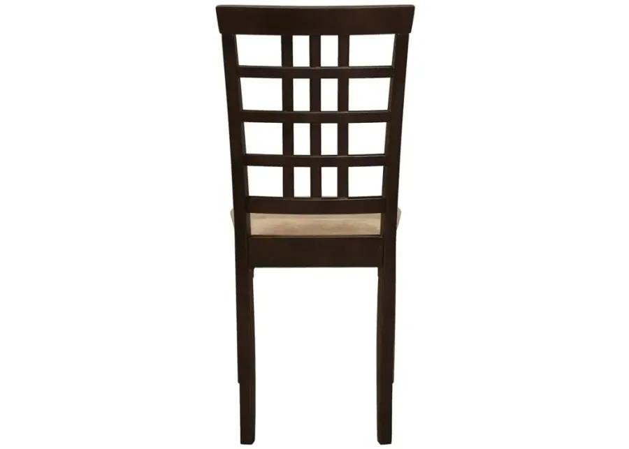 Kelso Lattice Back Dining Chairs Cappuccino (Set of 2)