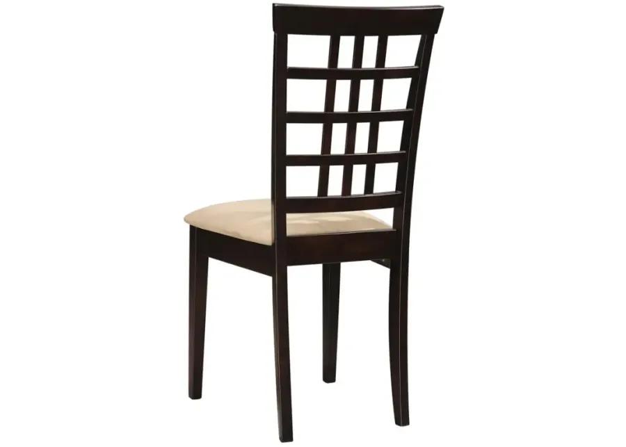 Kelso Lattice Back Dining Chairs Cappuccino (Set of 2)