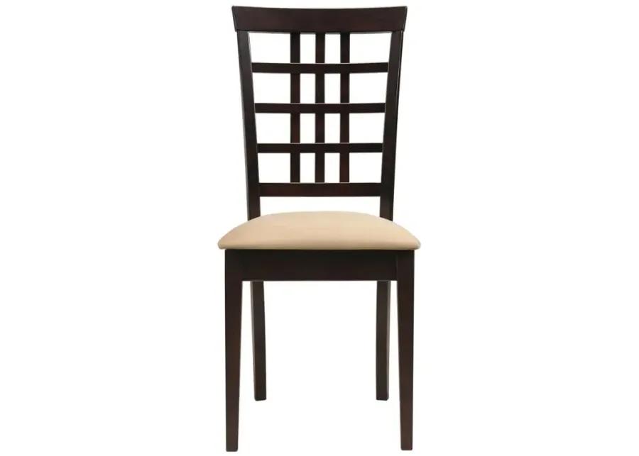 Kelso Lattice Back Dining Chairs Cappuccino (Set of 2)