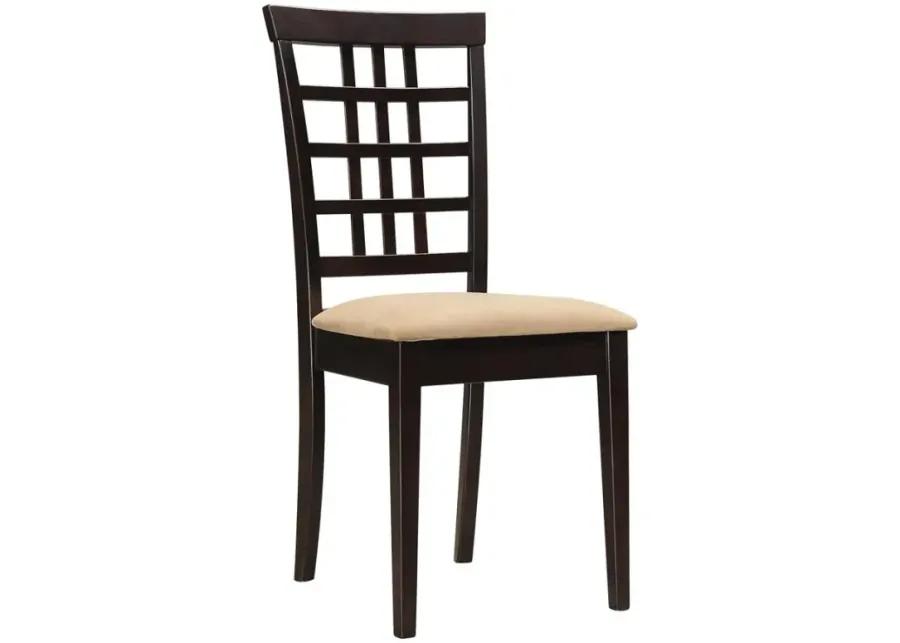 Kelso Lattice Back Dining Chairs Cappuccino (Set of 2)