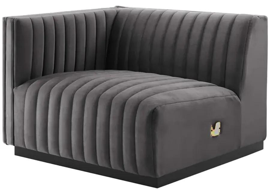 Conjure Channel Tufted Performance Velvet 4-Piece Sofa