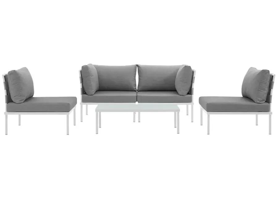 Harmony 5 Piece Outdoor Patio Aluminum Sectional Sofa Set