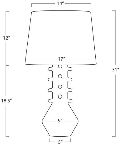 Norway Ceramic Table Lamp (White)