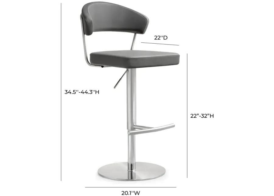 cosmo grey stainless steel barstool