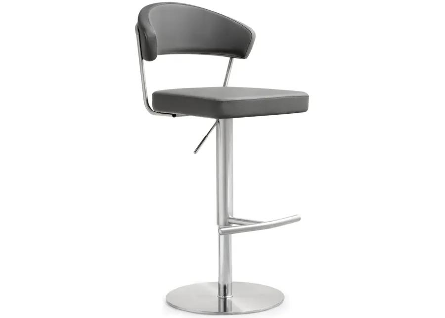 cosmo grey stainless steel barstool