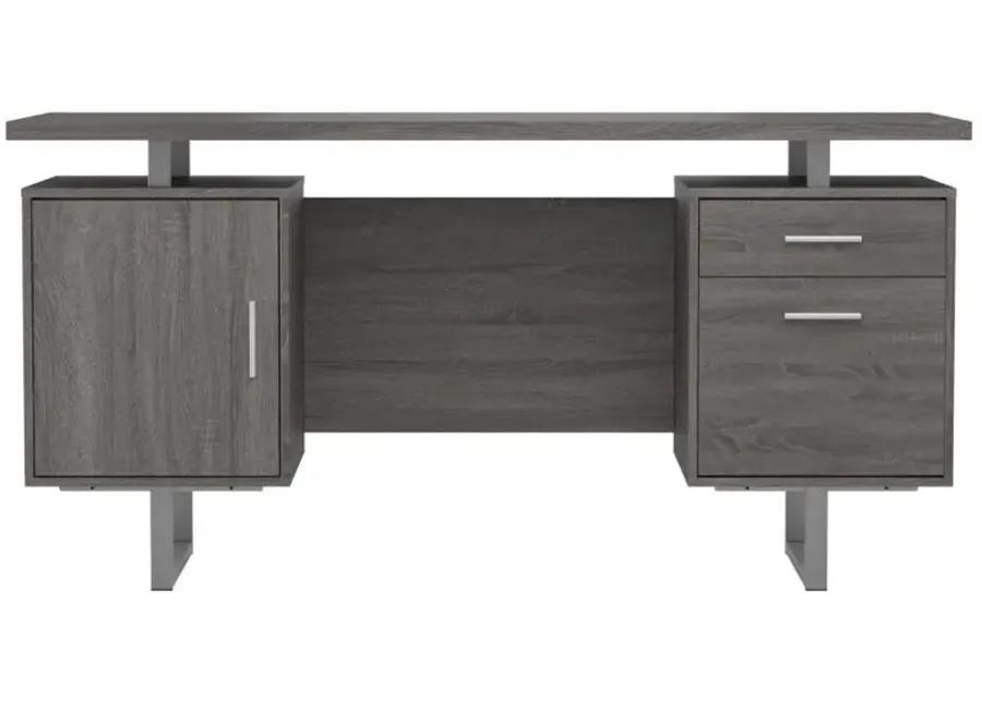 Lawtey Floating Top Office Desk Weathered Grey