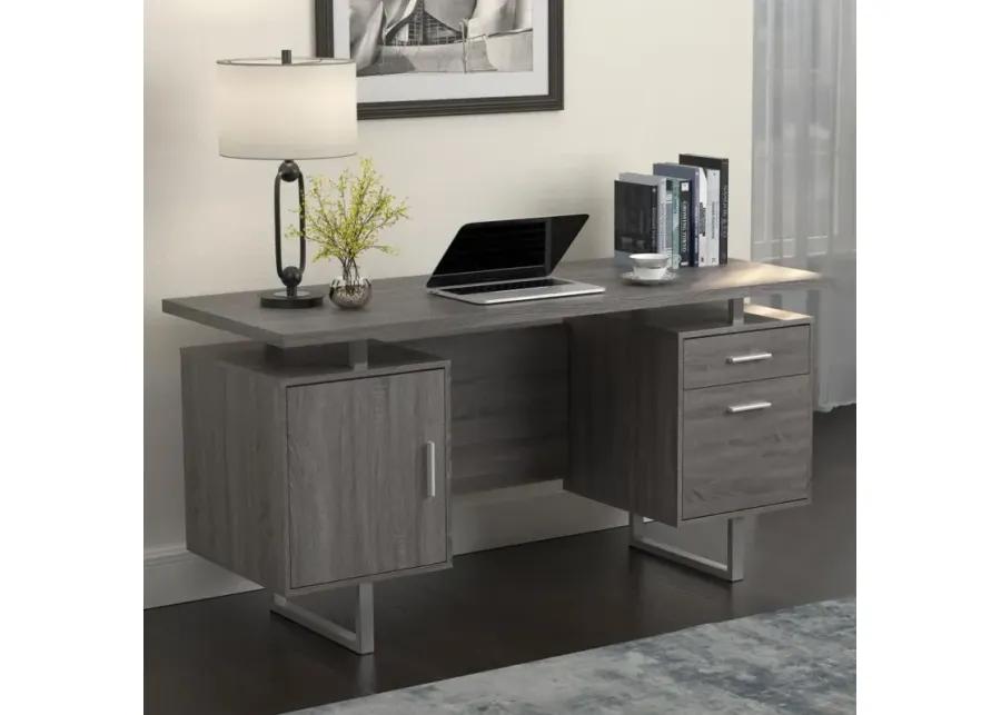 Lawtey Floating Top Office Desk Weathered Grey