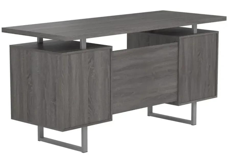 Lawtey Floating Top Office Desk Weathered Grey