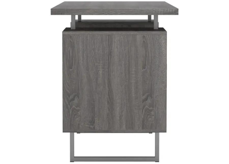 Lawtey Floating Top Office Desk Weathered Grey