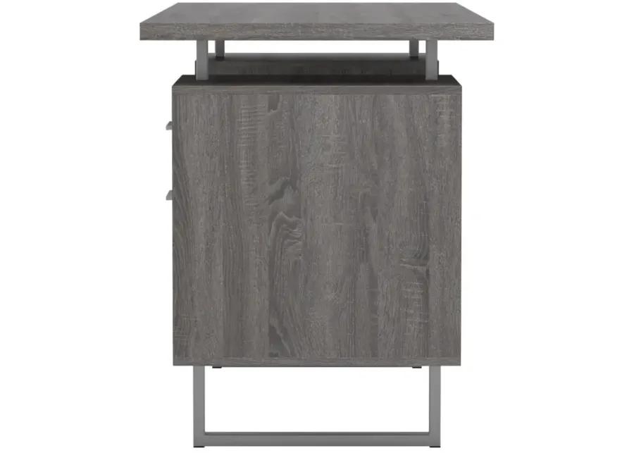 Lawtey Floating Top Office Desk Weathered Grey