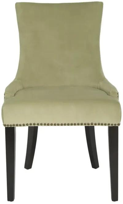 LESTER 19''H DINING CHAIR  (SET OF 2) - BRASS NAIL HEADS