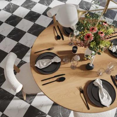 Nolan Black Round Wood Dining Table