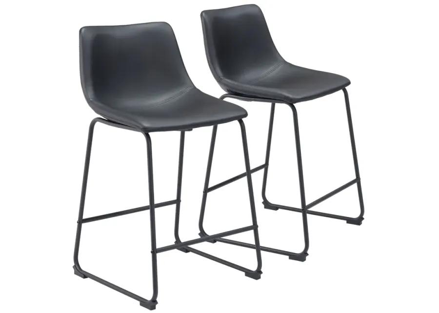 Smart Counter Stool (Set of 2) Black