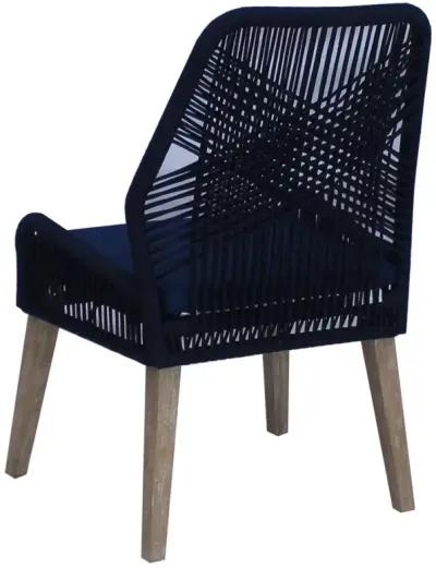 Nakia Woven Rope Dining Chairs Dark Navy (Set of 2)