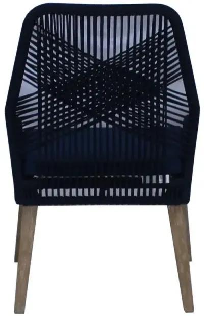 Nakia Woven Rope Dining Chairs Dark Navy (Set of 2)