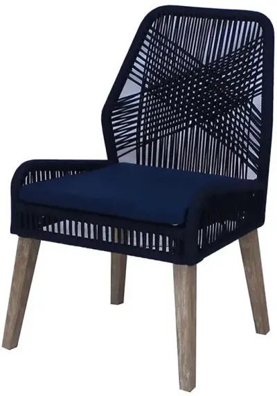 Nakia Woven Rope Dining Chairs Dark Navy (Set of 2)