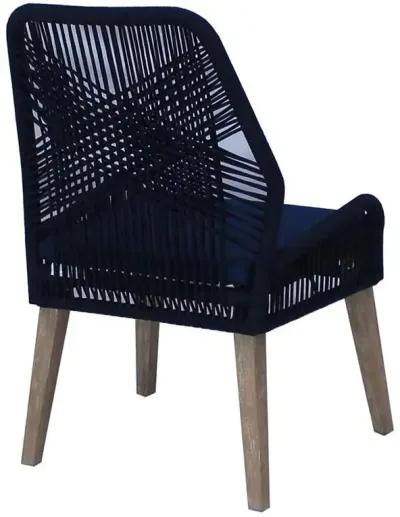 Nakia Woven Rope Dining Chairs Dark Navy (Set of 2)