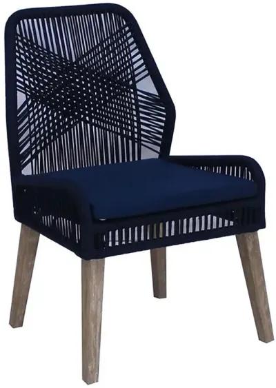 Nakia Woven Rope Dining Chairs Dark Navy (Set of 2)