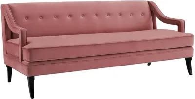 Concur Button Tufted Performance Velvet Sofa