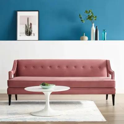 Concur Button Tufted Performance Velvet Sofa