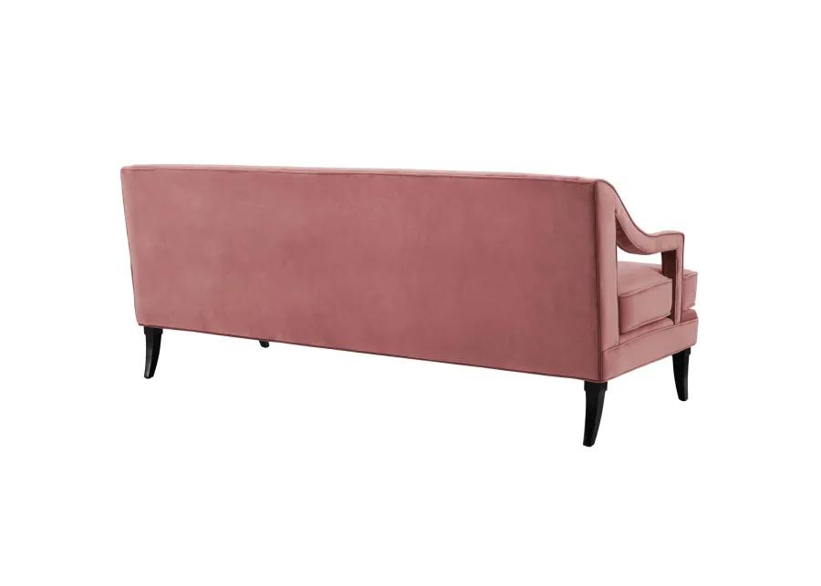 Concur Button Tufted Performance Velvet Sofa