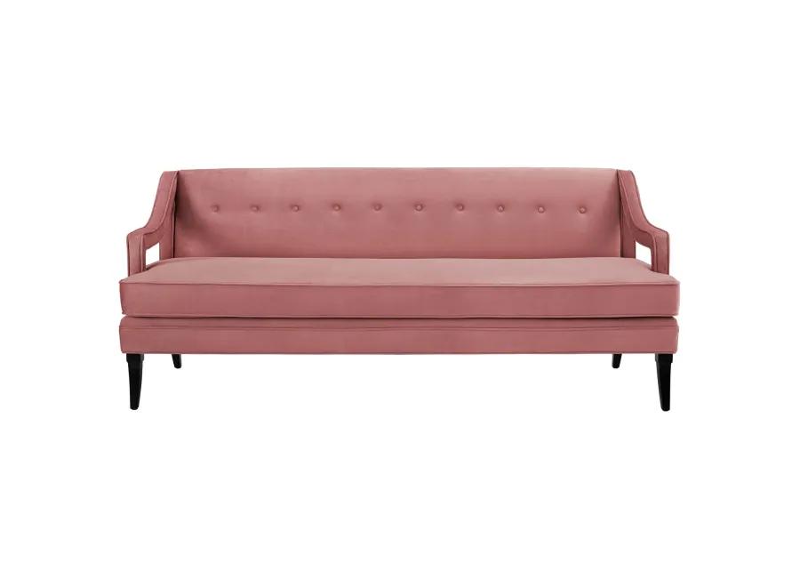 Concur Button Tufted Performance Velvet Sofa