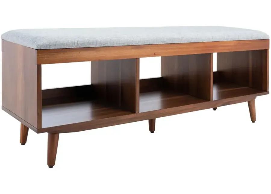 CRICKET OPEN SHELF BENCH W/ CUSHION