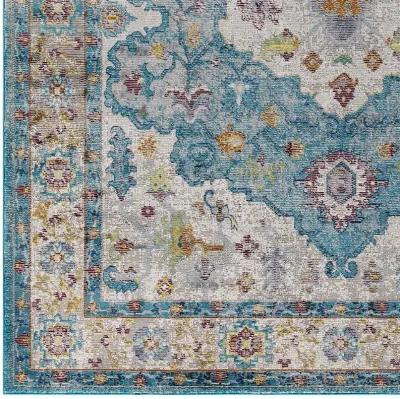 Success Anisah Distressed Floral Persian Medallion 5x8 Area Rug