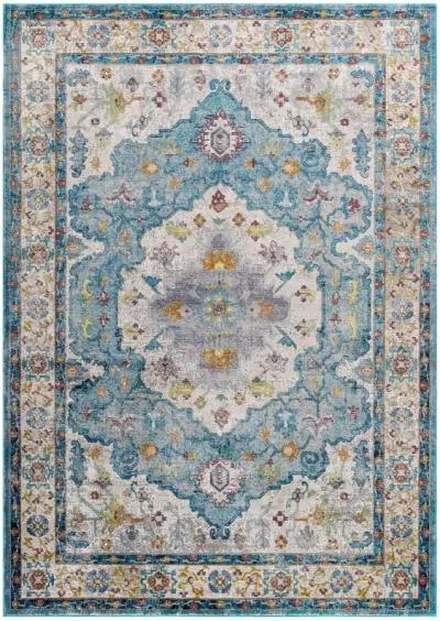 Success Anisah Distressed Floral Persian Medallion 5x8 Area Rug