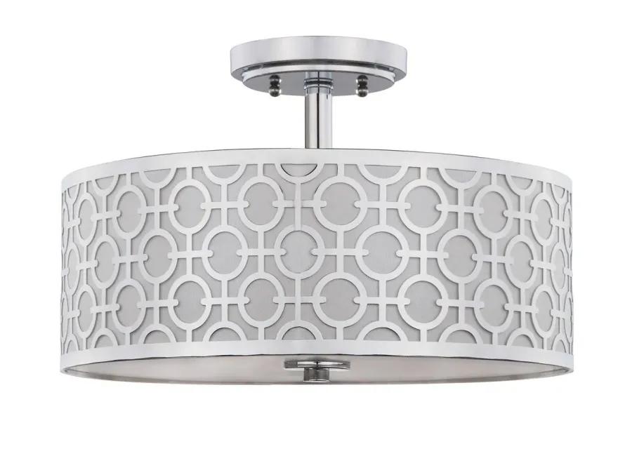 Vera Chain-Link 3 Light 15.5-Inch Dia Chrome Flush Mount