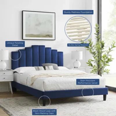 Elise King Performance Velvet Platform Bed