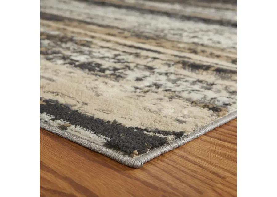 Izabella Abstract Distressed Area Rug 5'2" x 7'2"