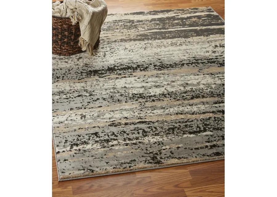 Izabella Abstract Distressed Area Rug 5'2" x 7'2"