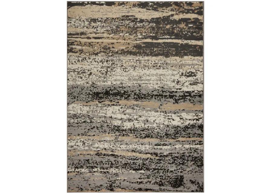 Izabella Abstract Distressed Area Rug 5'2" x 7'2"