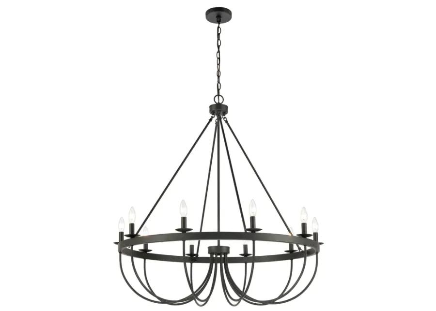 Williamson 38" Wide 10-Light Chandelier - Black