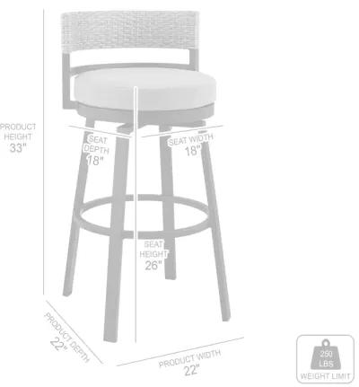 Encinitas Swivel Outdoor Bar Stool 