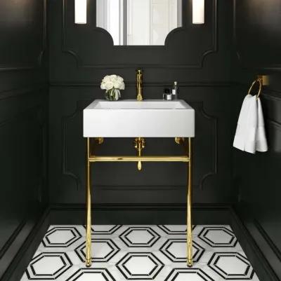 Redeem 24" Wall-Mount Gold Stainless Steel Bathroom Vanity