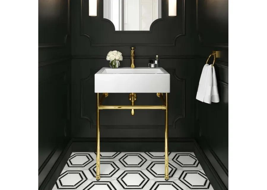 Redeem 24" Wall-Mount Gold Stainless Steel Bathroom Vanity