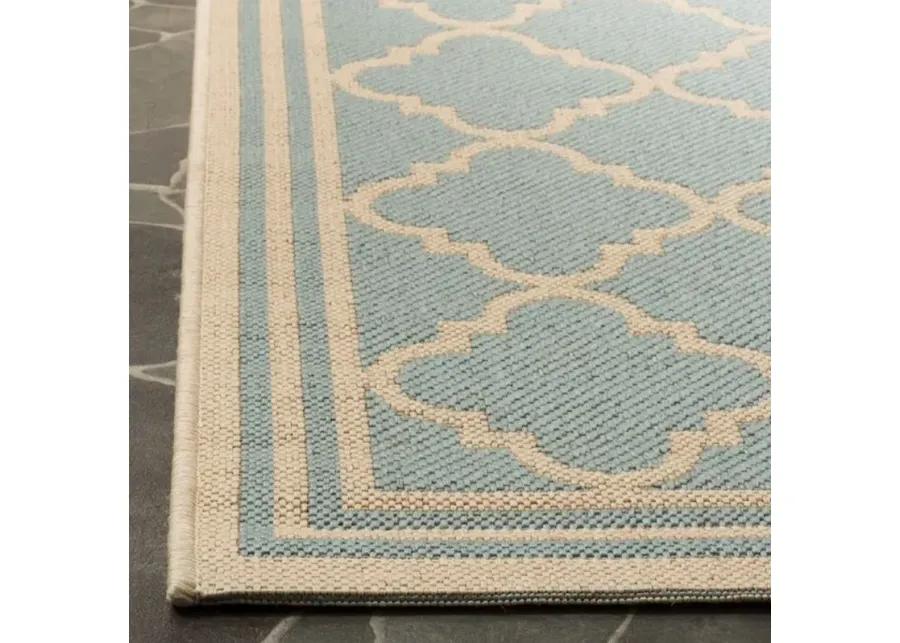 LINDEN 121 Collection LND121K-4 Aqua / Cream 4' X 6'