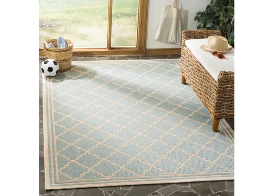 LINDEN 121 Collection LND121K-4 Aqua / Cream 4' X 6'