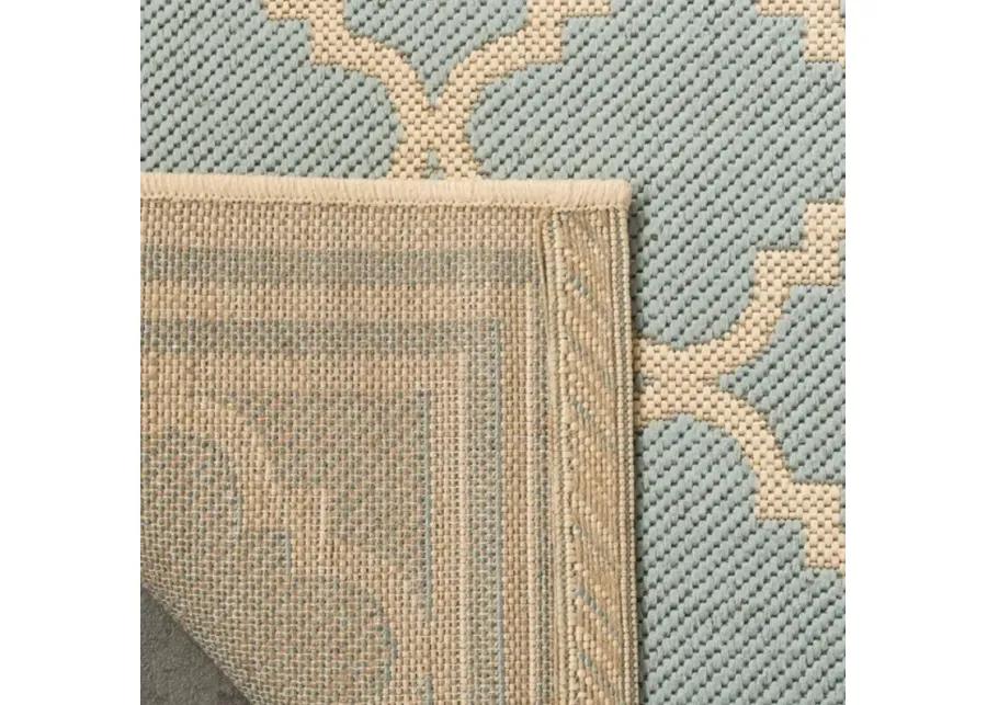 LINDEN 121 Collection LND121K-4 Aqua / Cream 4' X 6'