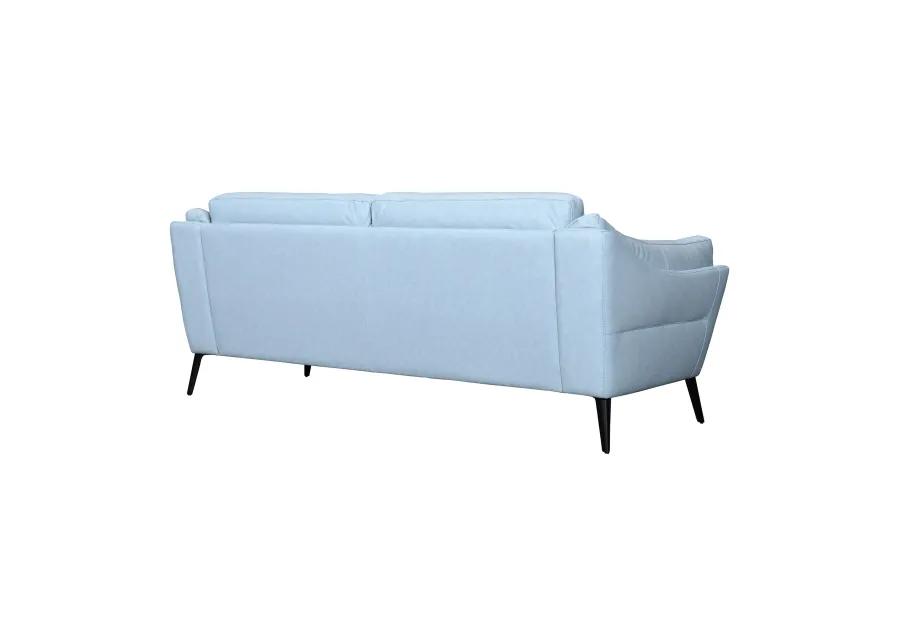 Franz Sky Blue Leather Sofa