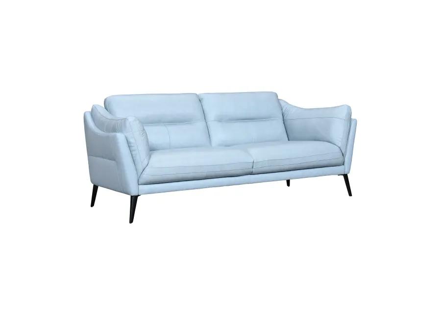 Franz Sky Blue Leather Sofa