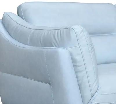 Franz Sky Blue Leather Sofa