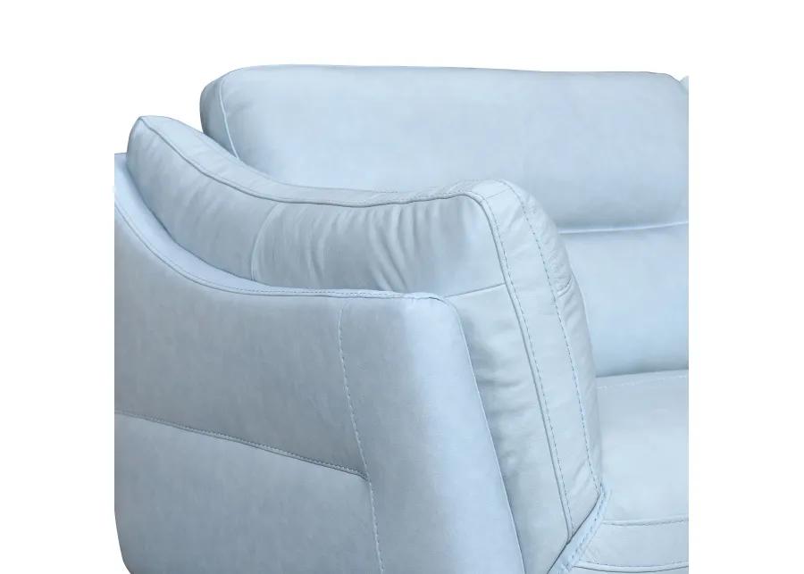 Franz Sky Blue Leather Sofa