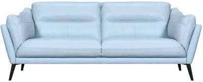 Franz Sky Blue Leather Sofa