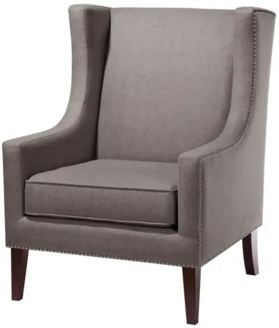 Madison Park Barton Dark Gray Wing Chair