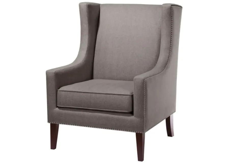 Madison Park Barton Dark Gray Wing Chair