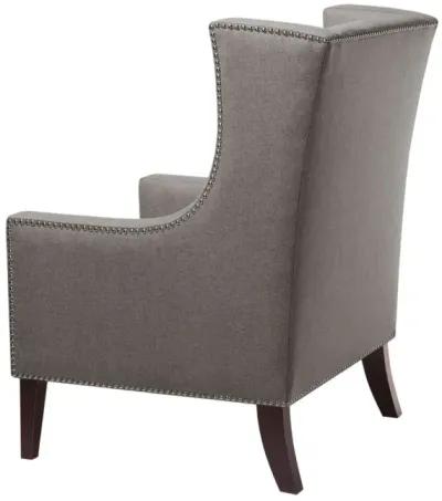 Madison Park Barton Dark Gray Wing Chair